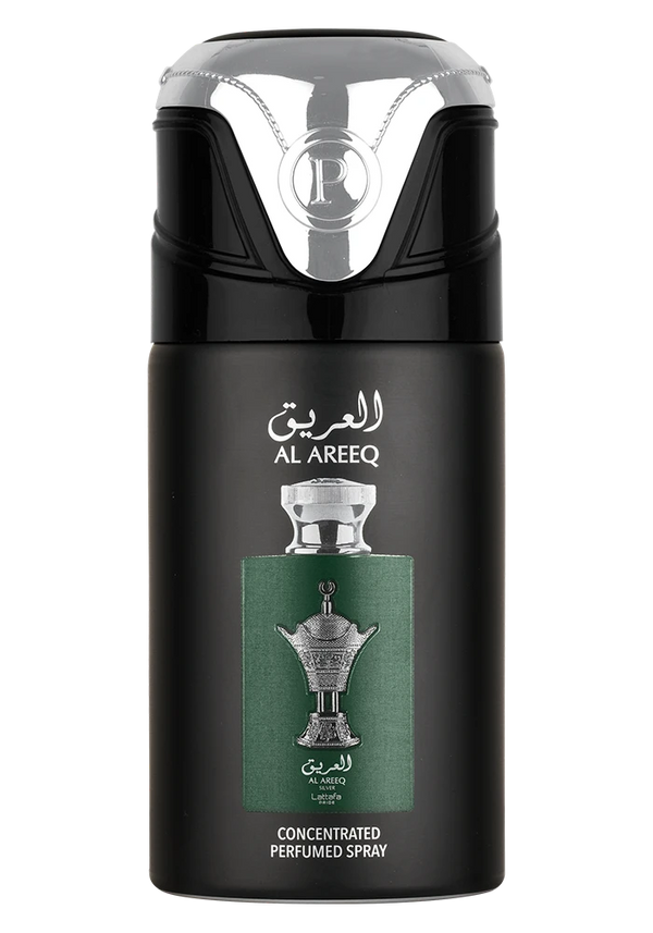 AL AREEQ SILVER Perfume Body Spray by Lattafa, 250ml - lutfi.sg