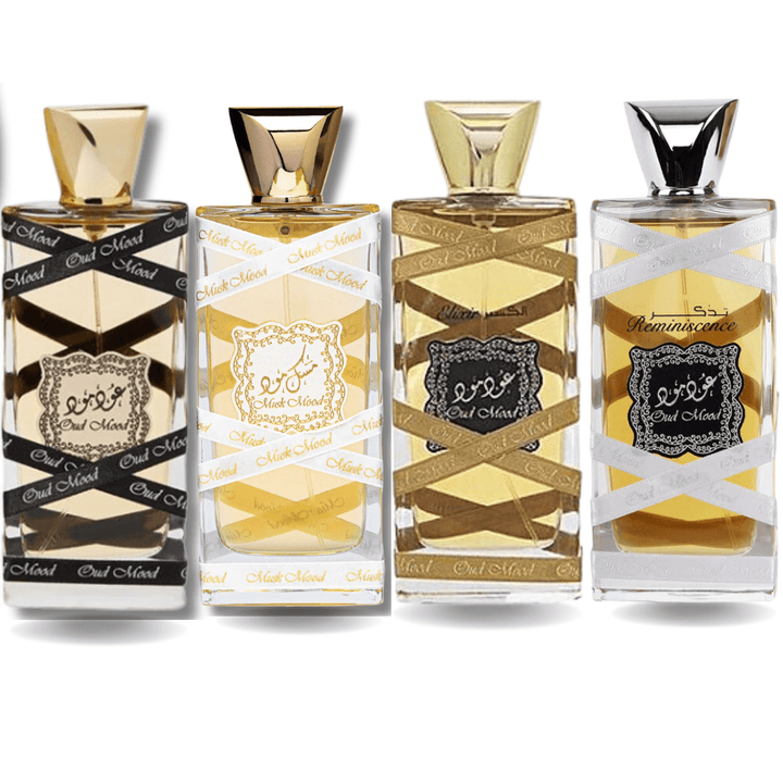 [BUNDLE 4 PCS MIX]Oud Mood, Elixir, Reminiscense & Musk Mood EDP-100ml x 4 | by Lattafa Perfumes - lutfi.sg