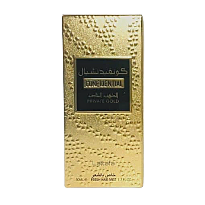 CONFIDENTIAL PRIVATE GOLD HAIR MIST by Lattafa, 50ml - lutfi.sg