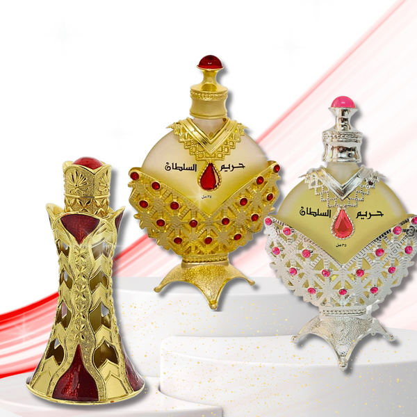 [3 PC BUNDLE] Hareem Al Sultan Gold 35ml / Hareem Al Sultan Silver 35ml / Azaari 17ml - lutfi.sg